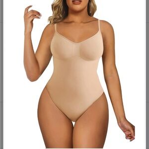 ShaperX Beige One-Piece Tummy Control Shapewear Bodysuit Women’s Size XXS/XS NEW